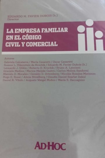 La Empresa Familiar Codigo Civil Y Comercial Dubois Ed. 2015