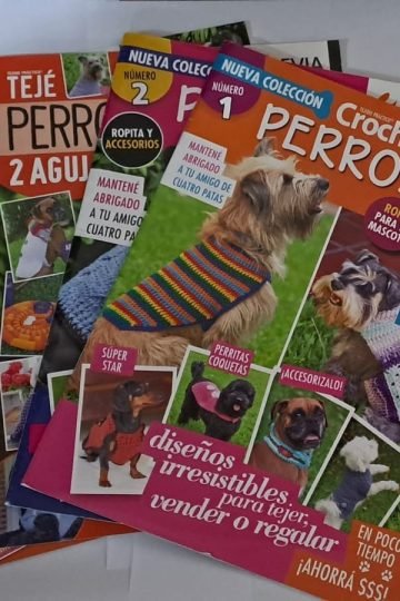 Pack 5 Revistas De Crochet Para Perros Tejido Mascotas