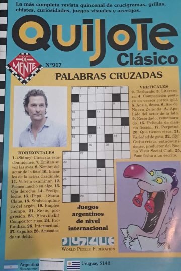 Quijote Clasico Palabras Cruzadas Nro 917