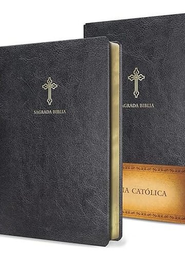 La Biblia Católica Cuero Sintético, Suave Al Tacto, Cruz