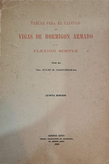 Libro Vigas De Hormigón Armado Flexión Simple Ing Castiñeira