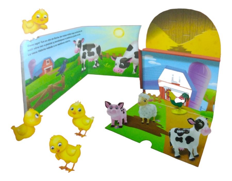 Amigos De La Granja Diverti-libros Con Figuras Y Escenario - Imagen 4