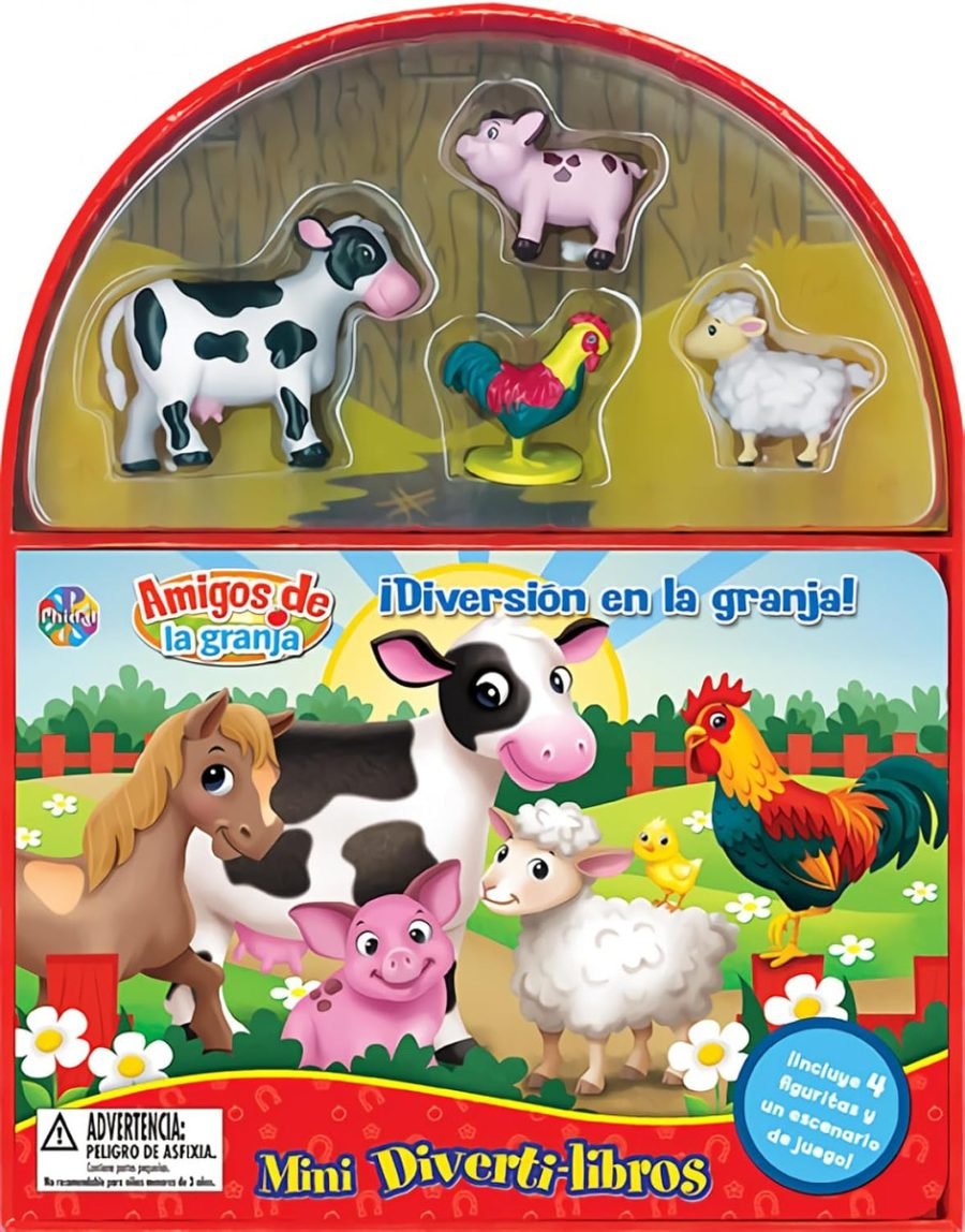 Amigos De La Granja Diverti-libros Con Figuras Y Escenario - Imagen 2