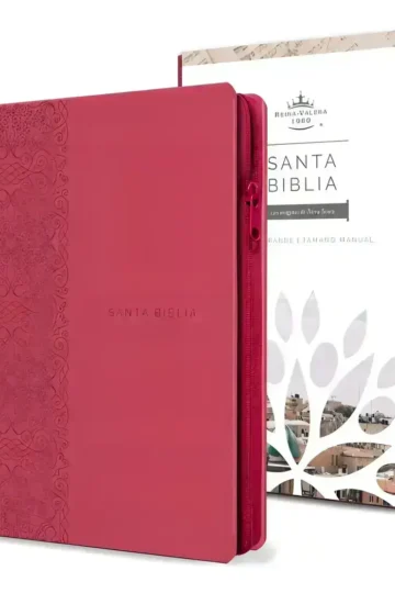 Biblia Rv 1960 Letra Grande Símil Piel Fucsia
