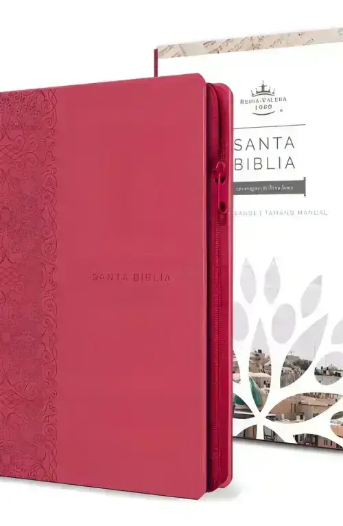 Biblia Rv 1960 Letra Grande Símil Piel Fucsia