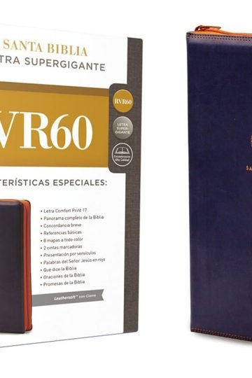 Santa Biblia Letra Super Gigante Comfort Print Azul