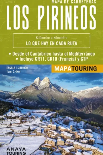 Mapa De Los Pirineos 1:340.000 -desplegable Anaya Touring