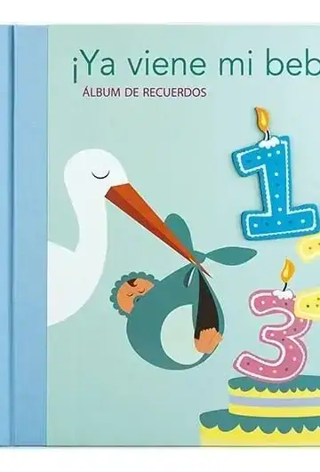 Diario Llegada Bebé Niño - Álbum Recuerdos Emotivo