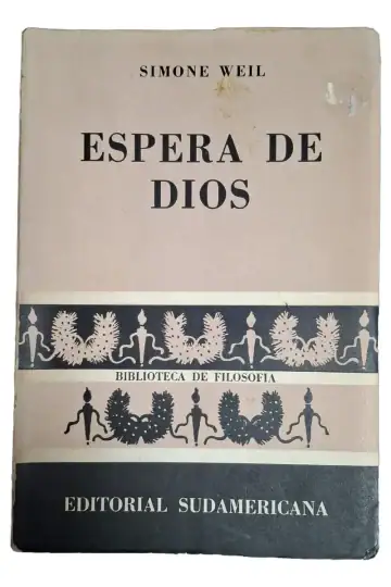 Simone Weil - Espera De Dios Libro Filosofía Espiritual