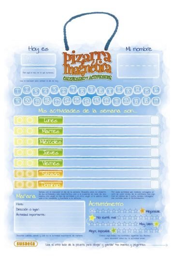 Pizarra Calendario Magnética Organización Niños Juego